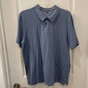 EUC Vince blue pique polo - XL